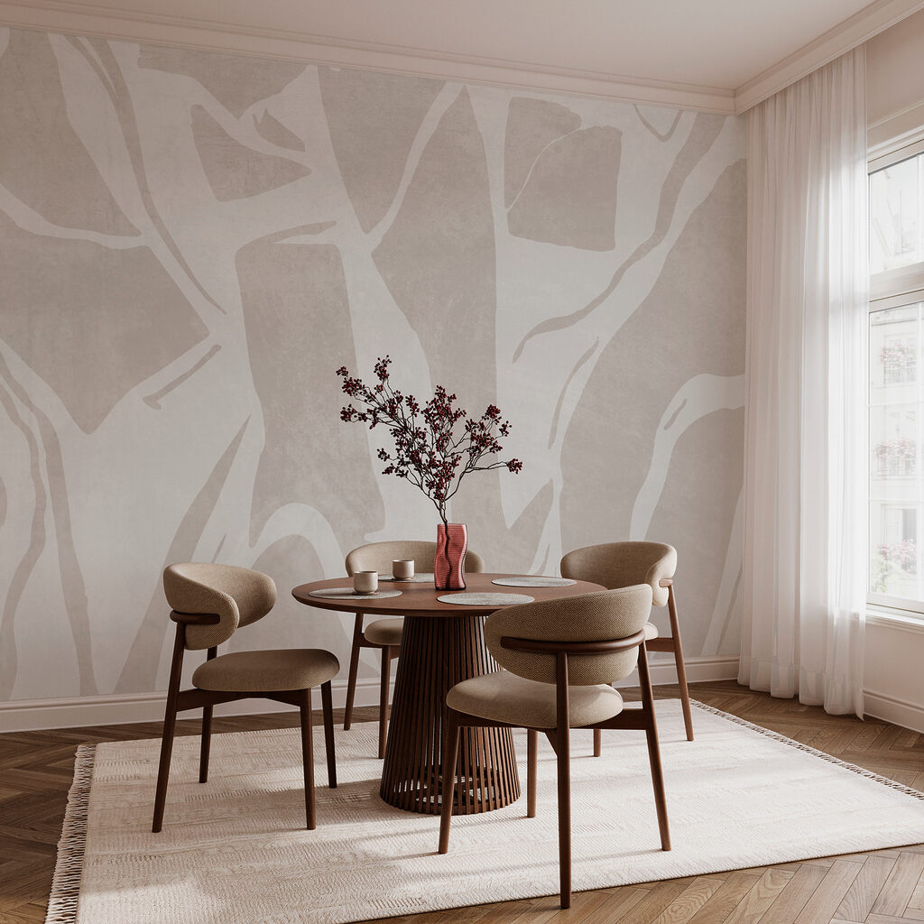 Witte stammen op kleur — interieur 3