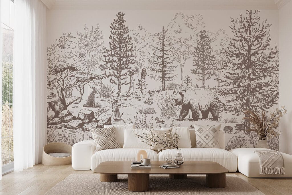 Beer in getekend woud — interieur 3