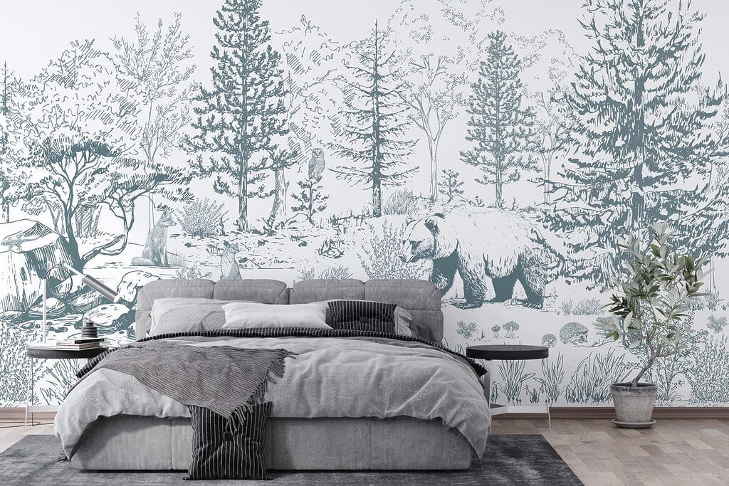 Beer in getekend woud — interieur 1