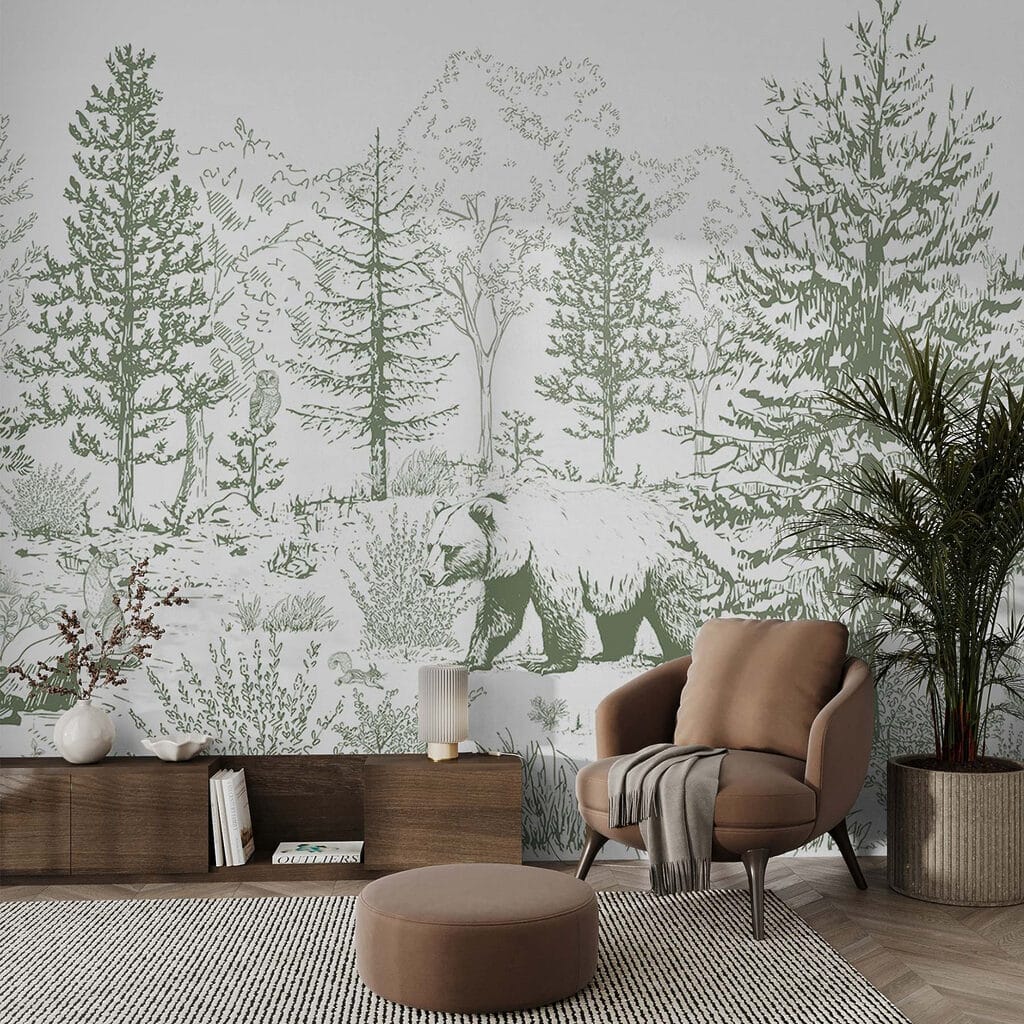 Beer in getekend woud — interieur 5