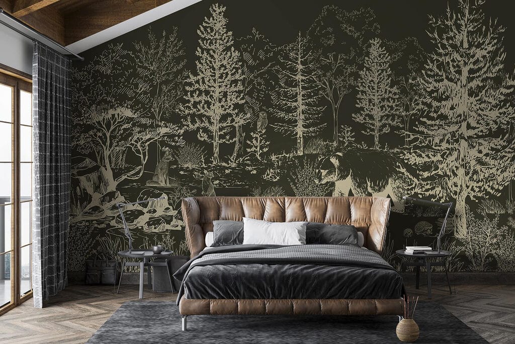 Beer in getekend woud — interieur 1