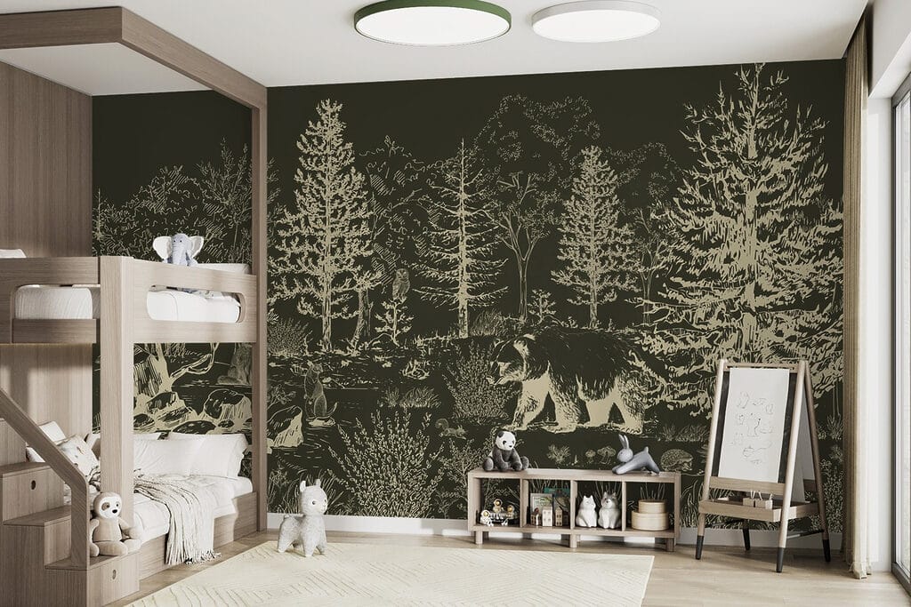 Beer in getekend woud — interieur 5