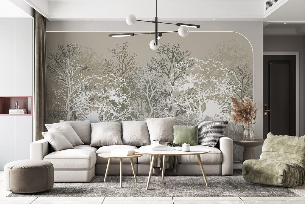 Bomen in contrasterende lijnen — interieur 4