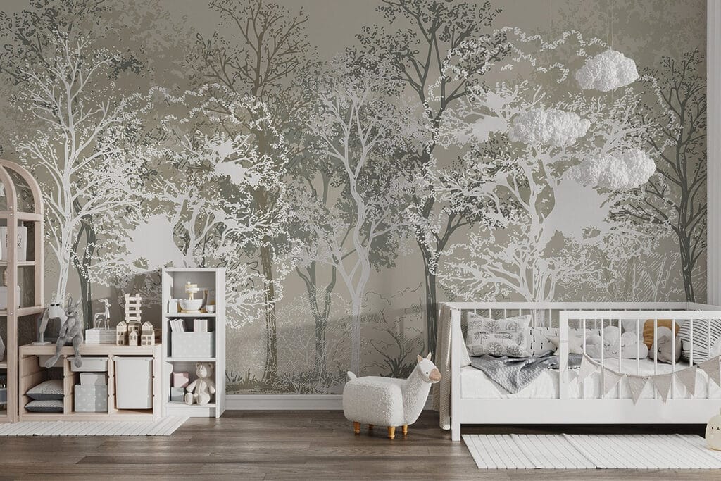 Bomen in contrasterende lijnen — interieur 5