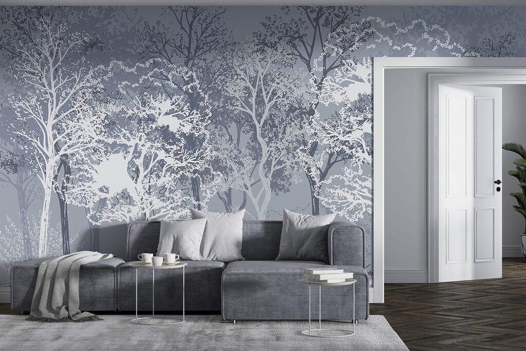 Bomen in contrasterende lijnen — interieur 1