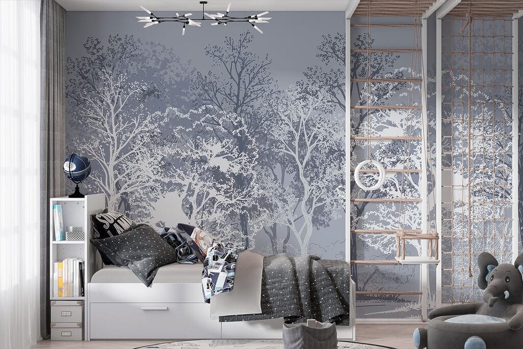 Bomen in contrasterende lijnen — interieur 4