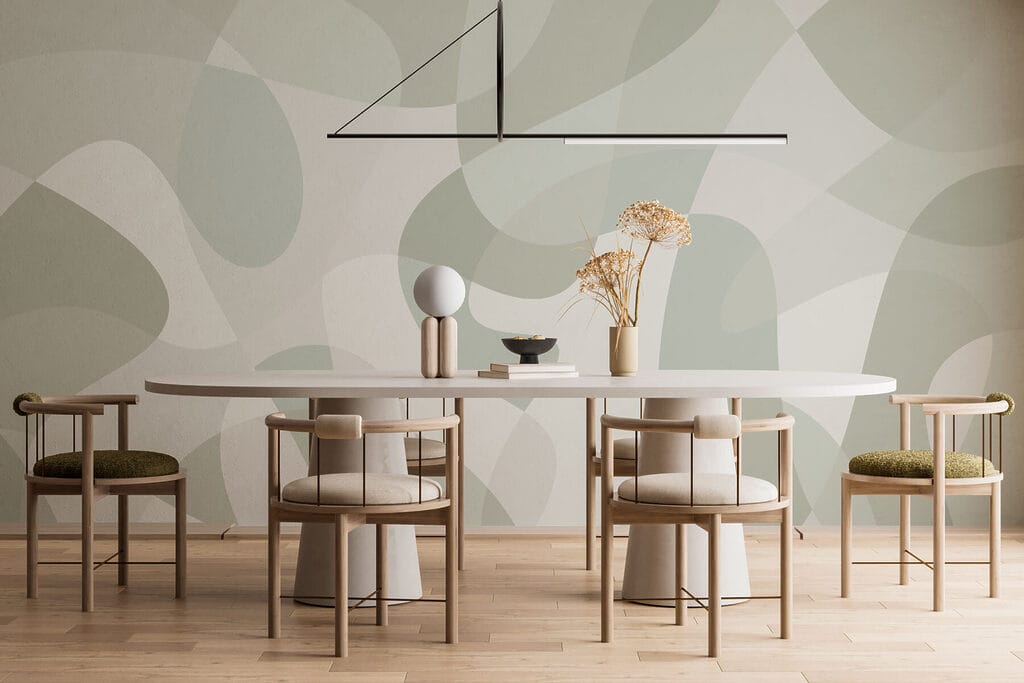 Doorschijnende vormen vloeien samen — interieur 3