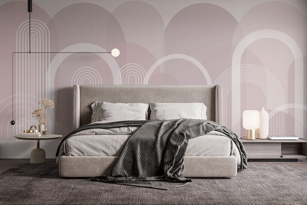 Roze bogen naast elkaar — interieur 1