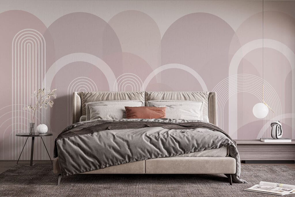 Roze bogen naast elkaar — interieur 2