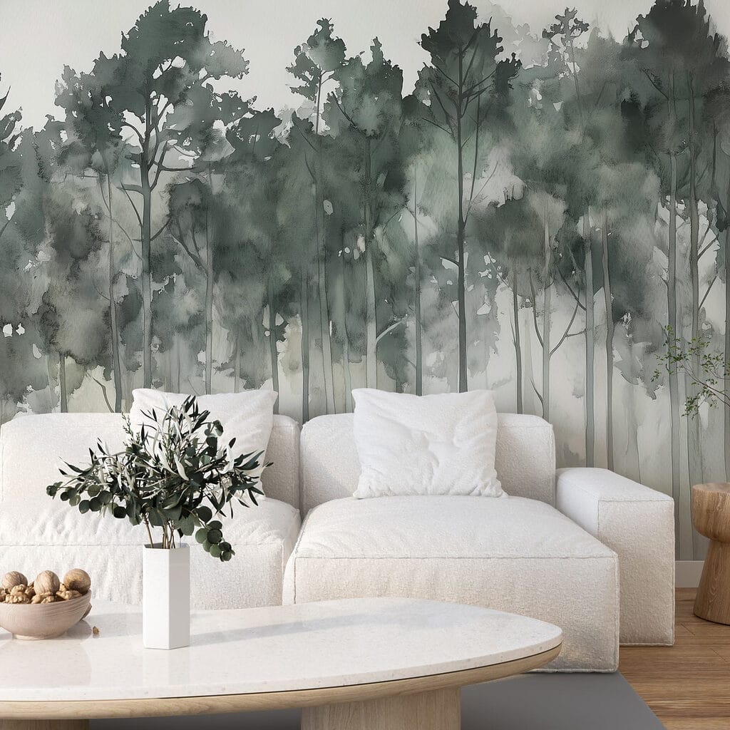 Stammen in losse verfwolken — interieur 2