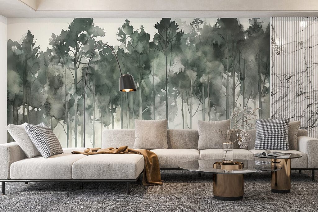 Stammen in losse verfwolken — interieur 4