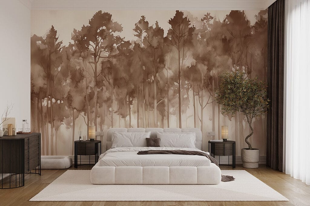 Stammen in losse verfwolken — interieur 1