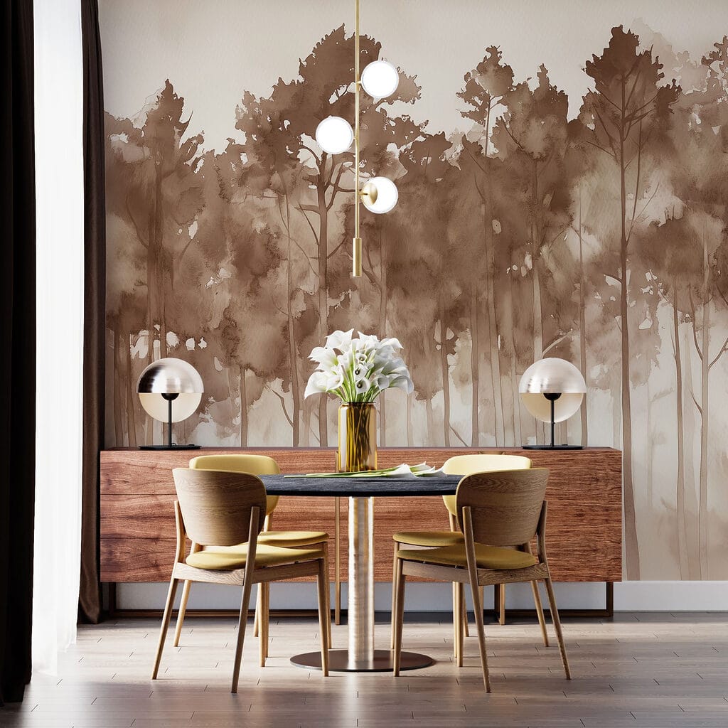Stammen in losse verfwolken — interieur 2