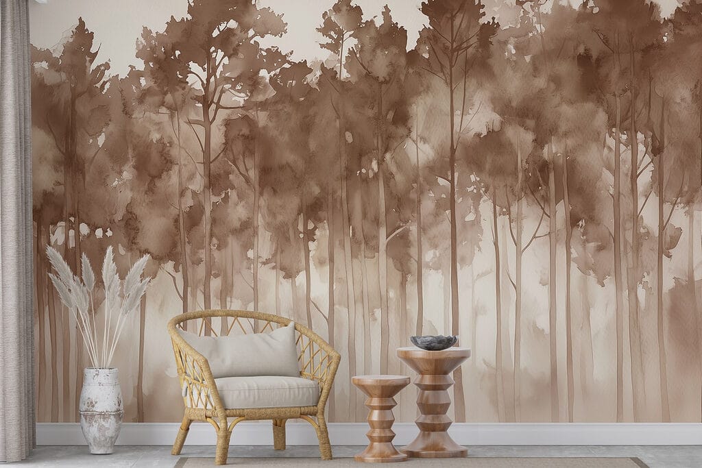 Stammen in losse verfwolken — interieur 3