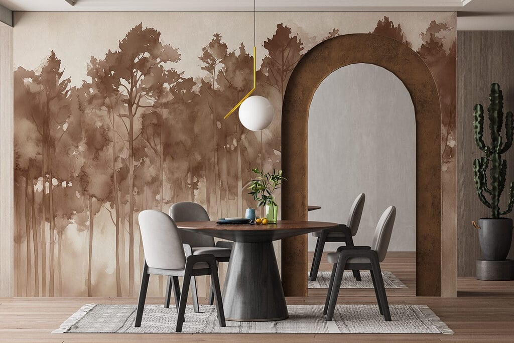 Stammen in losse verfwolken — interieur 4