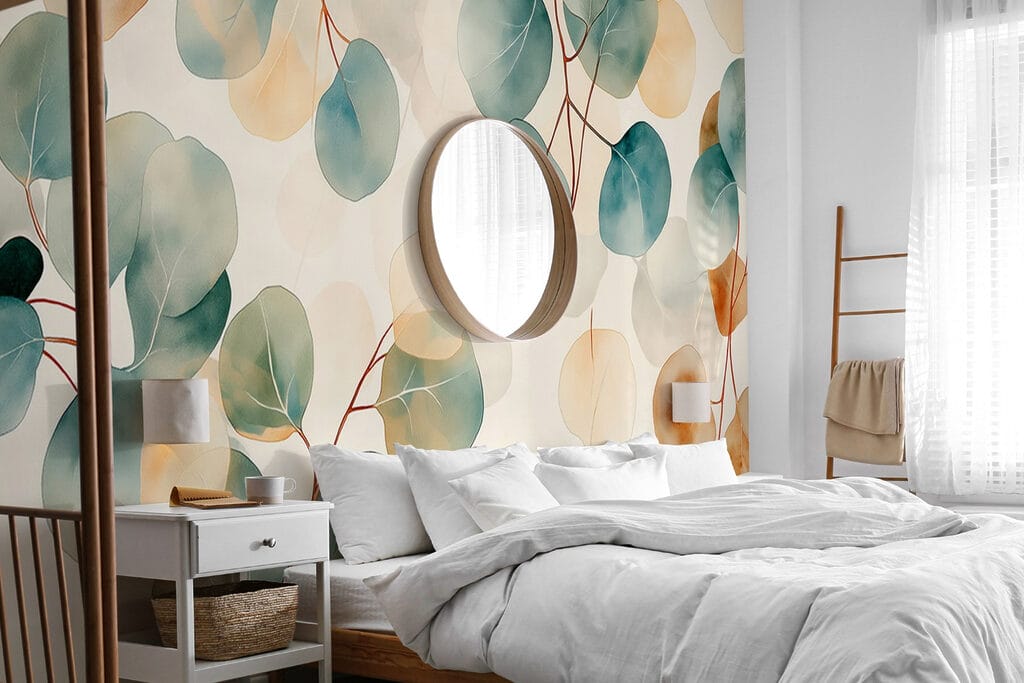 Ronde bladeren in aquarel — interieur 1