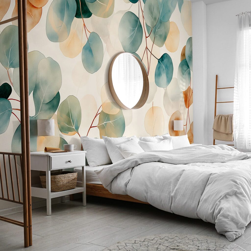 Ronde bladeren in aquarel — interieur 2