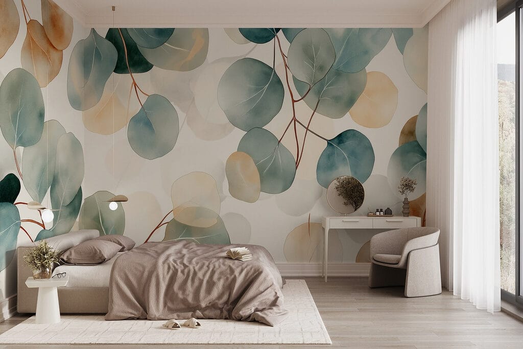 Ronde bladeren in aquarel — interieur 3