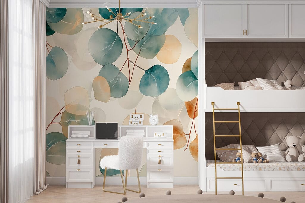 Ronde bladeren in aquarel — interieur 5