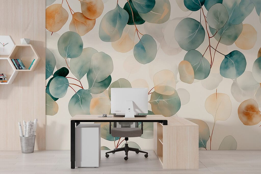 Ronde bladeren in aquarel — interieur 6