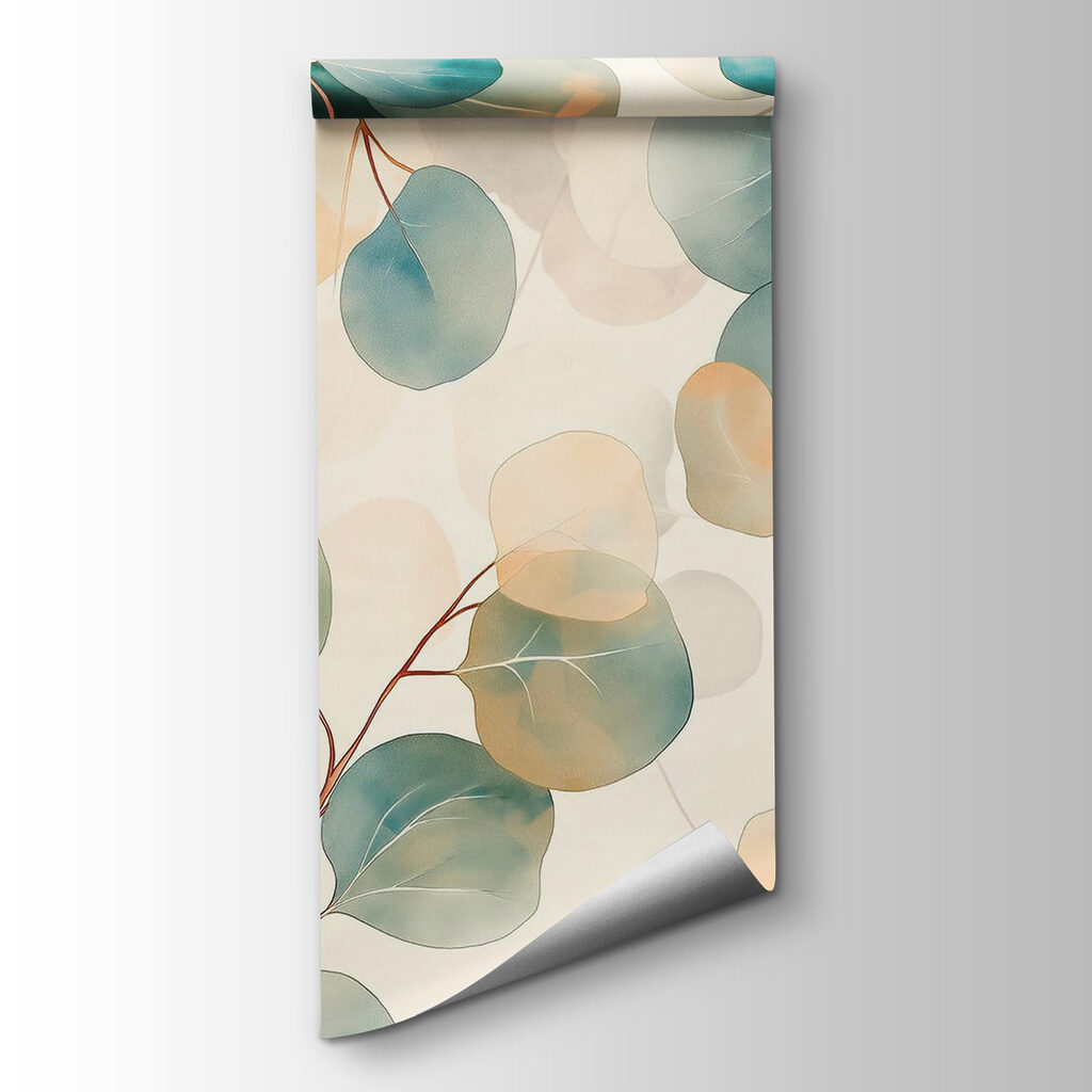 Ronde bladeren in aquarel — productweergave