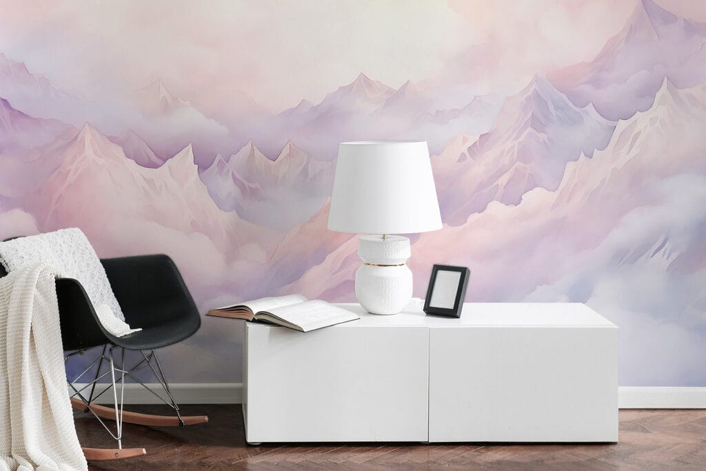 Bergen boven roze wolken — interieur 2