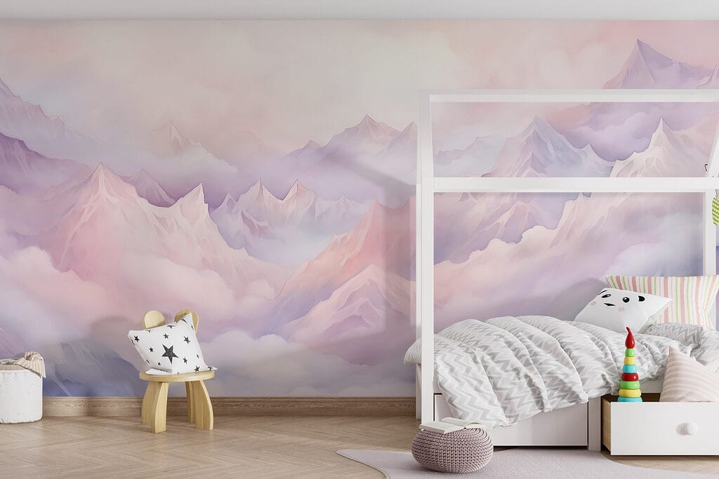 Bergen boven roze wolken — interieur 3