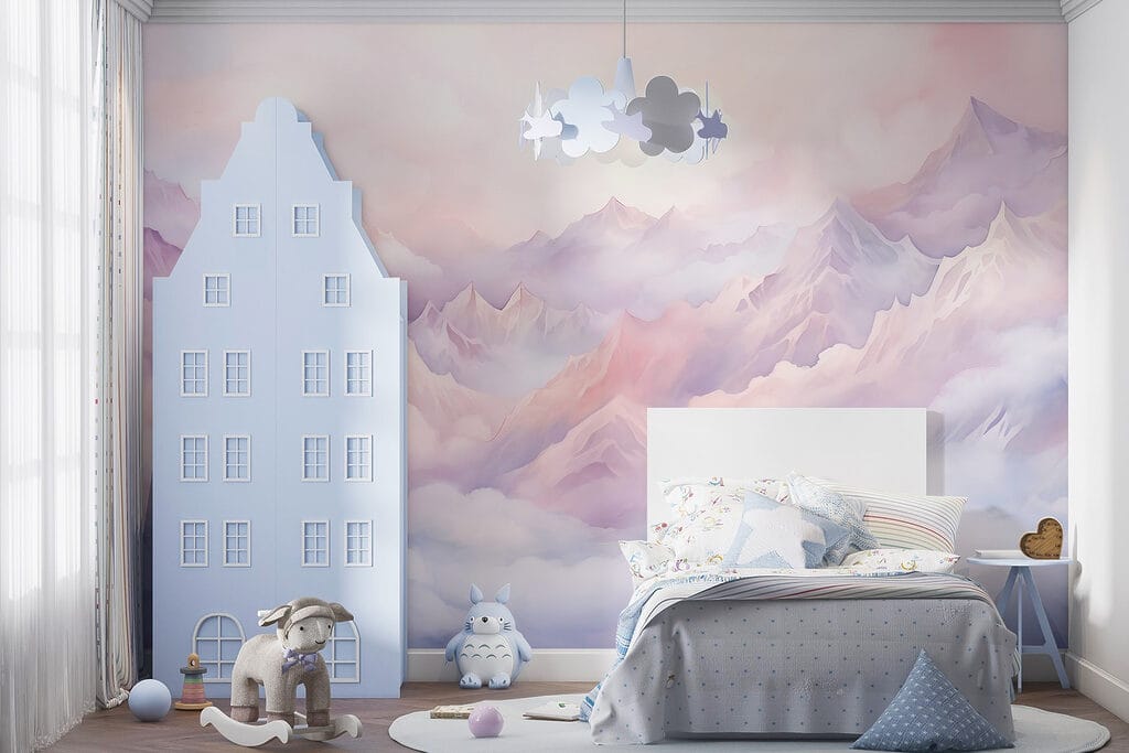 Bergen boven roze wolken — interieur 4