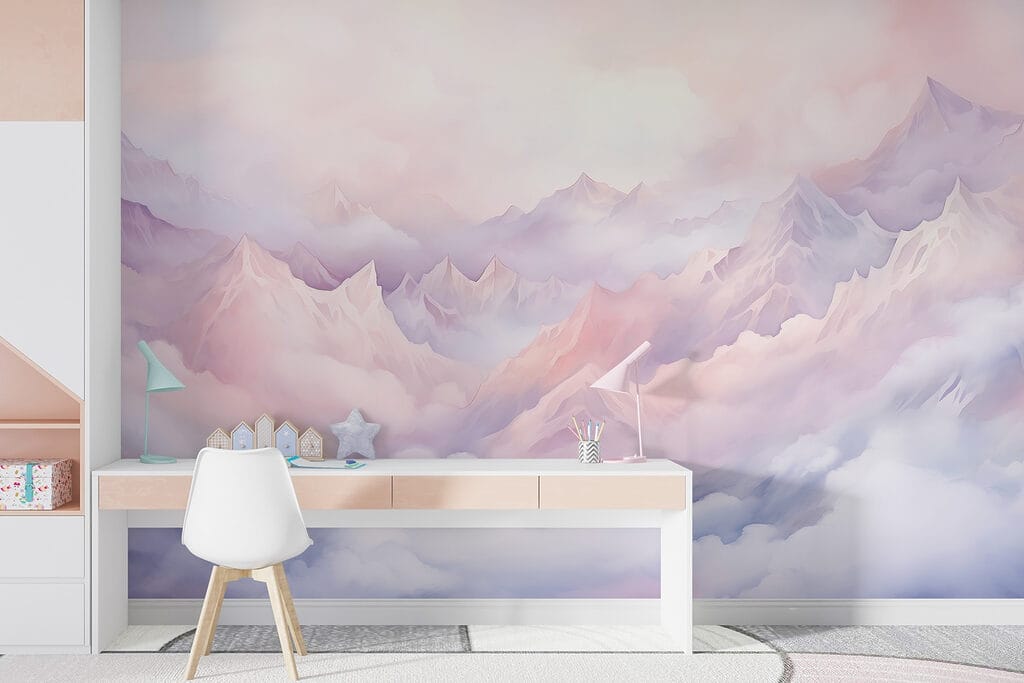 Bergen boven roze wolken — interieur 5
