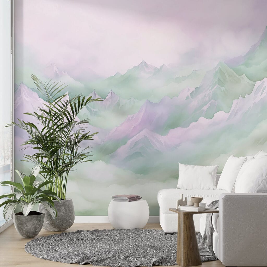 Groene en lila bergwolken — interieur 2