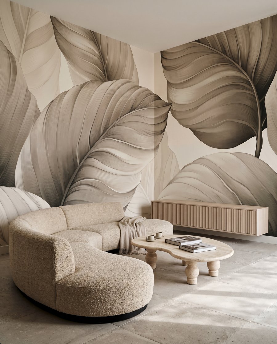 Lichte bladeren met nerven — interieur 1