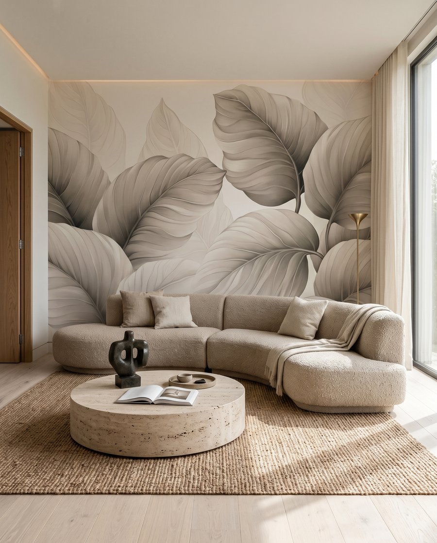 Lichte bladeren met nerven — interieur 3