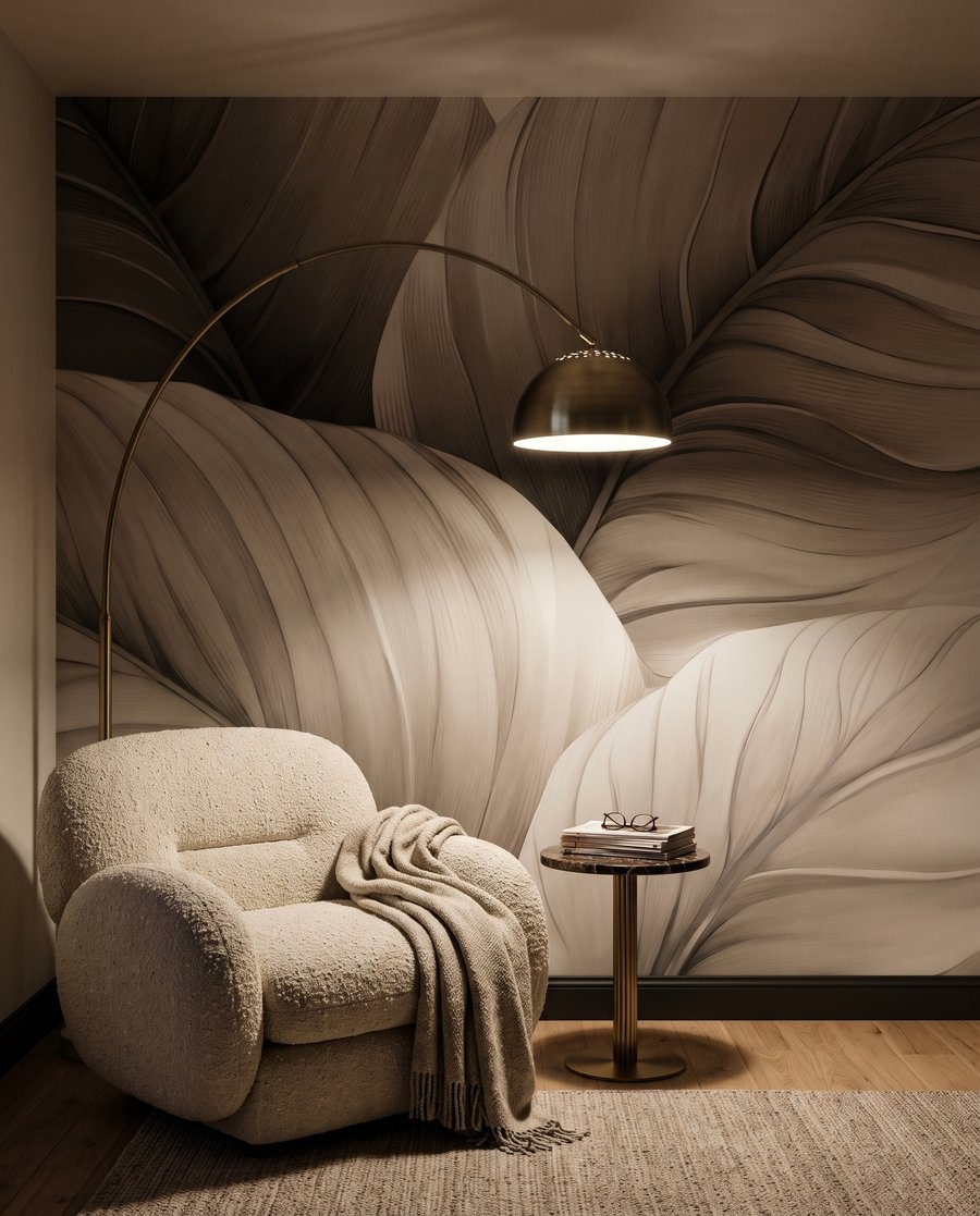 Lichte bladeren met nerven — interieur 5