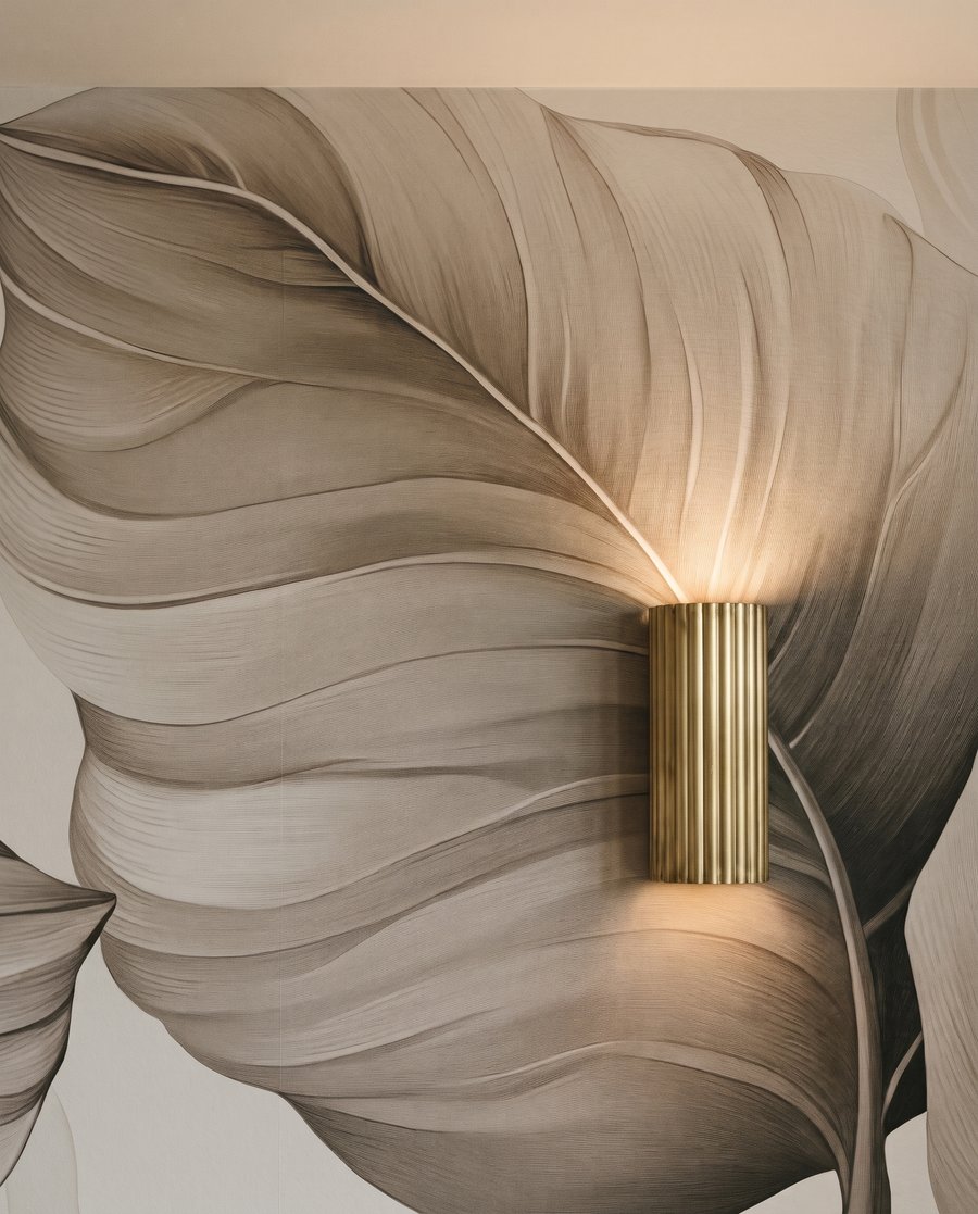 Lichte bladeren met nerven — detail