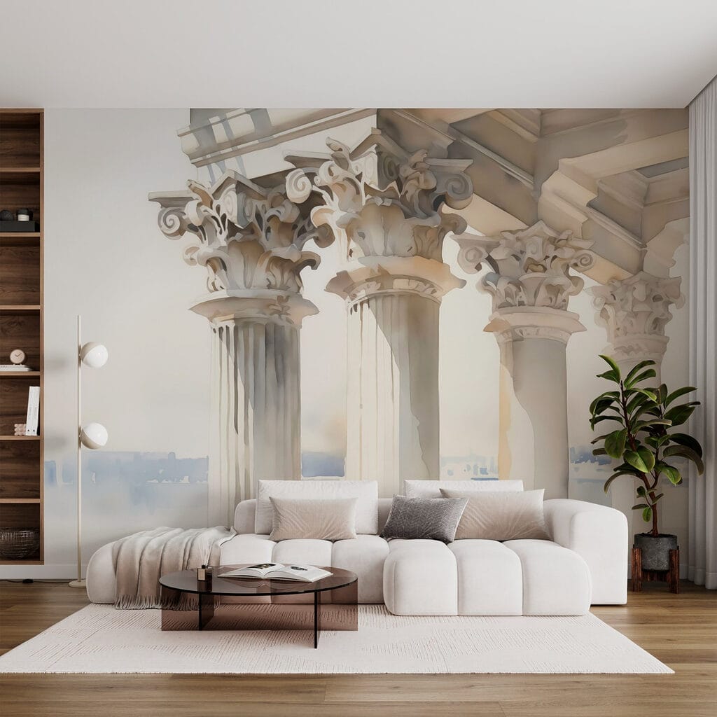 Zuilen boven een wolkendek — interieur 1