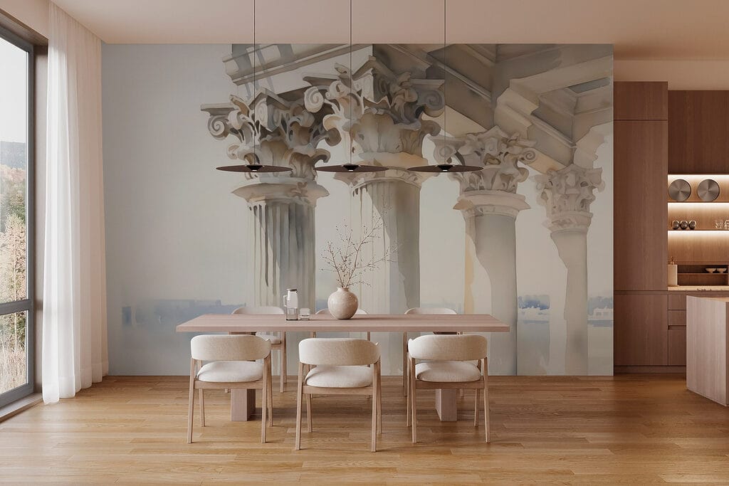 Zuilen boven een wolkendek — interieur 2