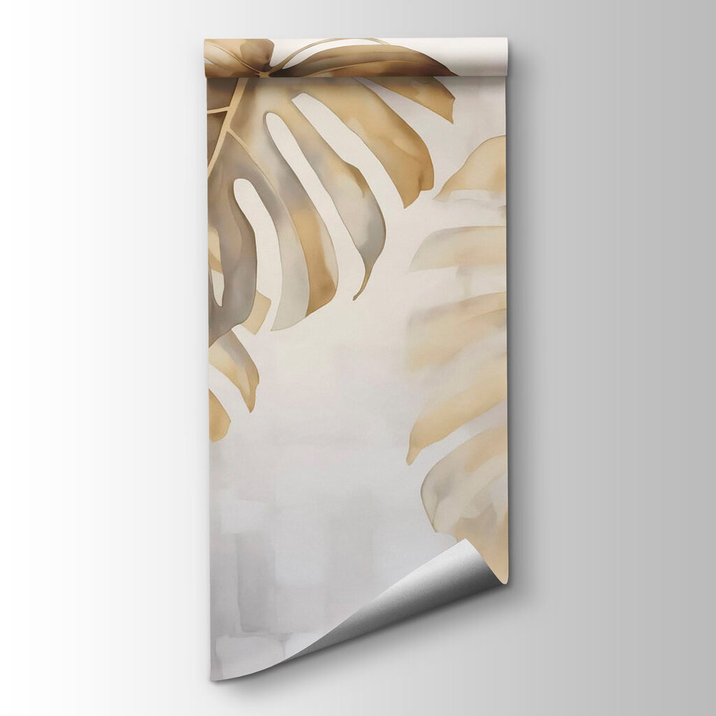 Monstera met gouden accenten — productweergave