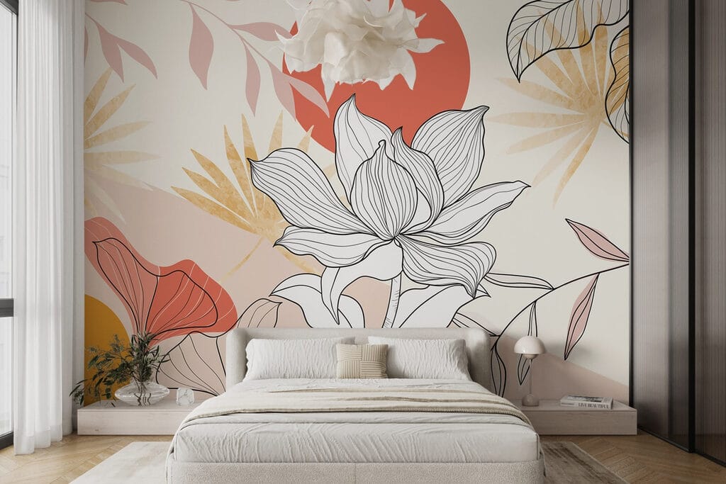Bloemlijnen voor terracottacirkels — interieur 1