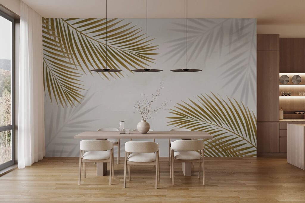 Gouden palmen met schaduwen — interieur 1