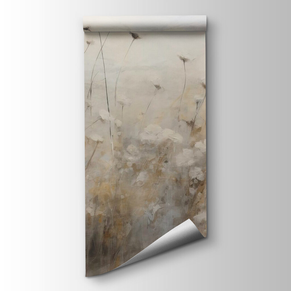Schilderij van witte bloemen — productweergave