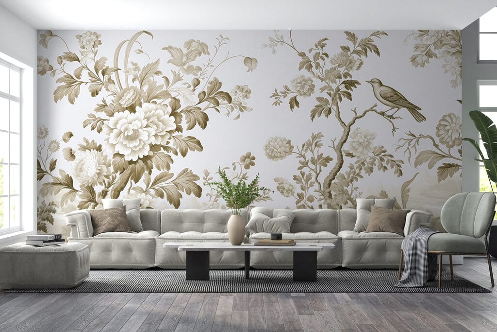 Vogel tussen oude bloementakken — interieur 3