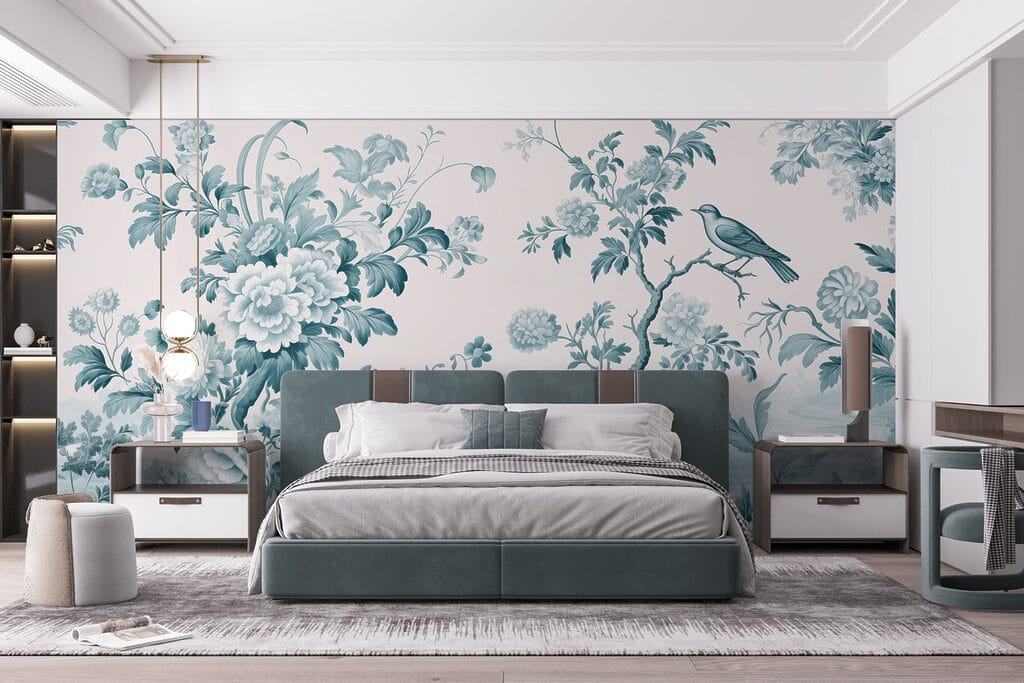 Vogel tussen oude bloementakken — interieur 1