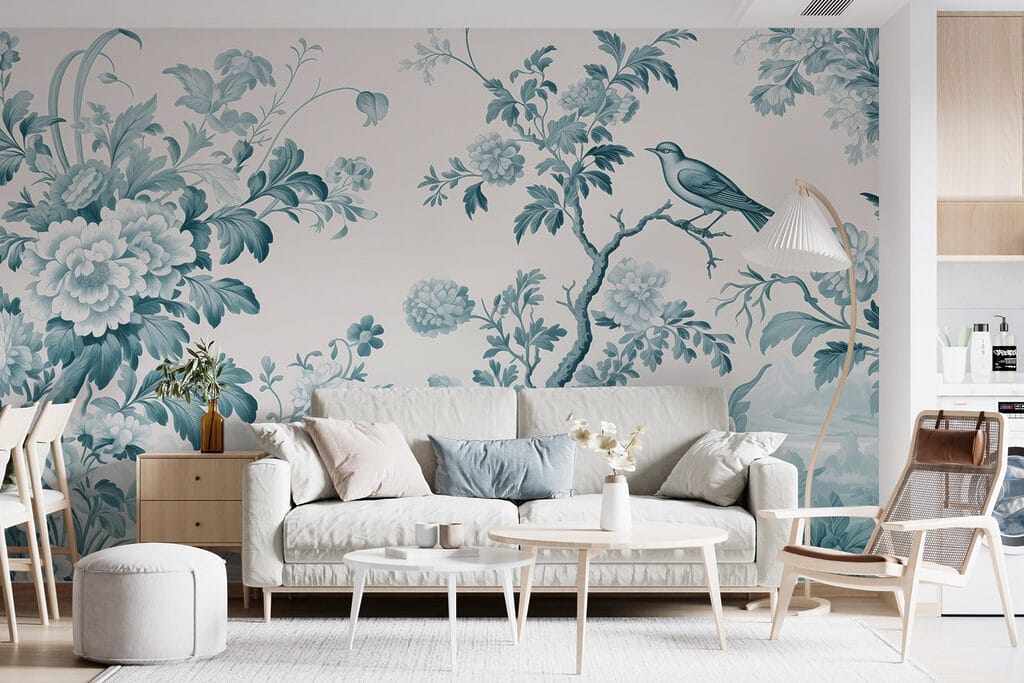 Vogel tussen oude bloementakken — interieur 3