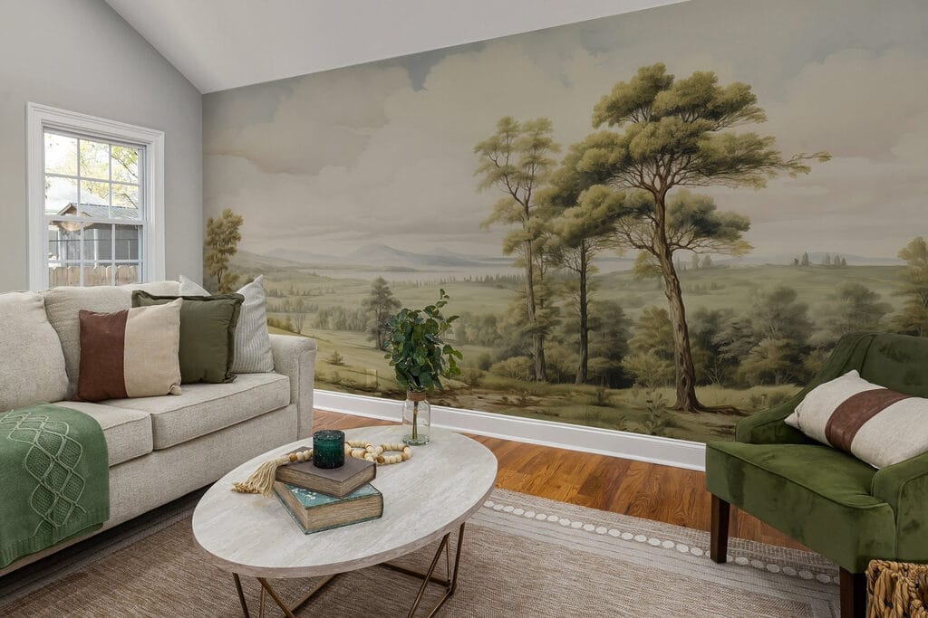 Landschap met bomen en heuvels — interieur 2