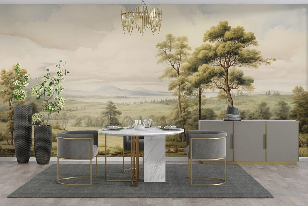 Landschap met bomen en heuvels — interieur 4