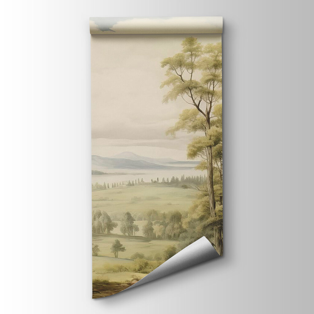 Landschap met bomen en heuvels — productweergave