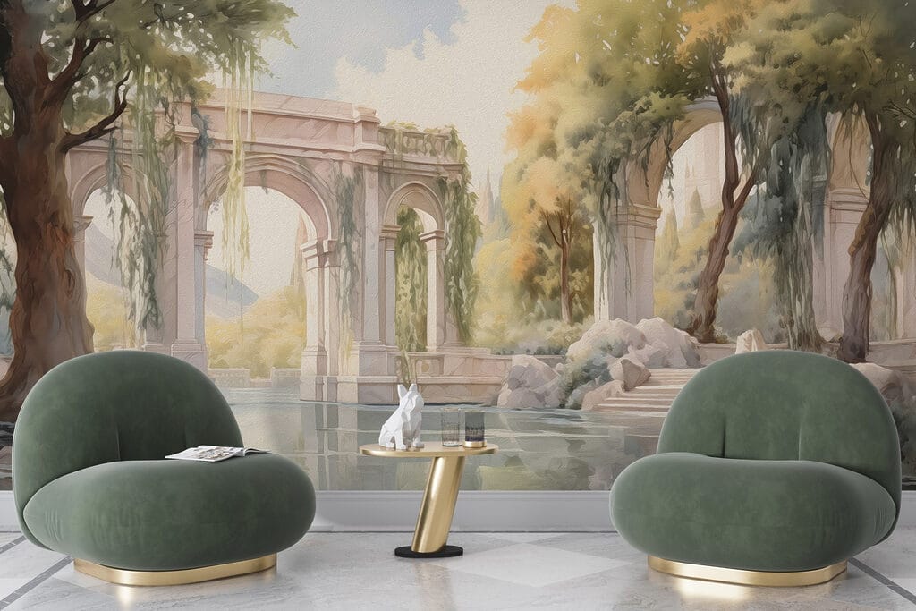 Water met bomen en bogen — interieur 2