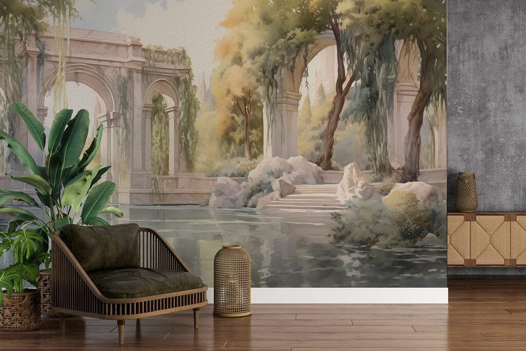 Water met bomen en bogen — interieur 3