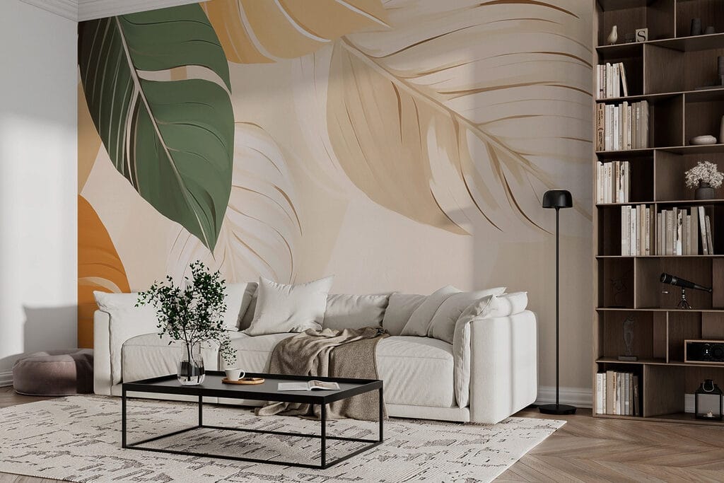 Prachtige bladeren in zachte kleuren — interieur 1