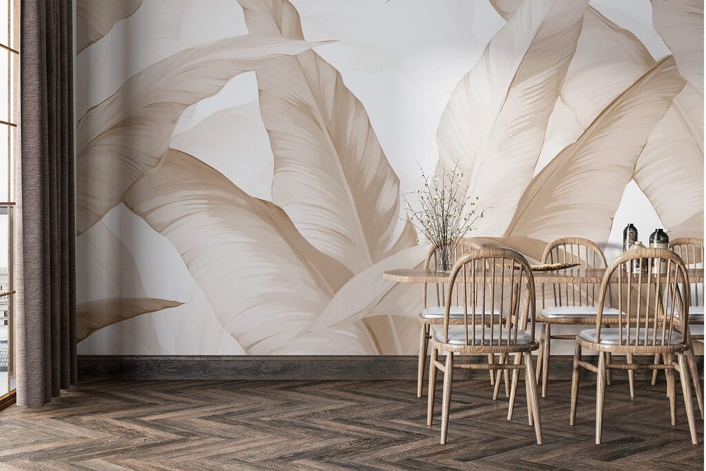 Bladeren in bleke penseelstreken — interieur 3